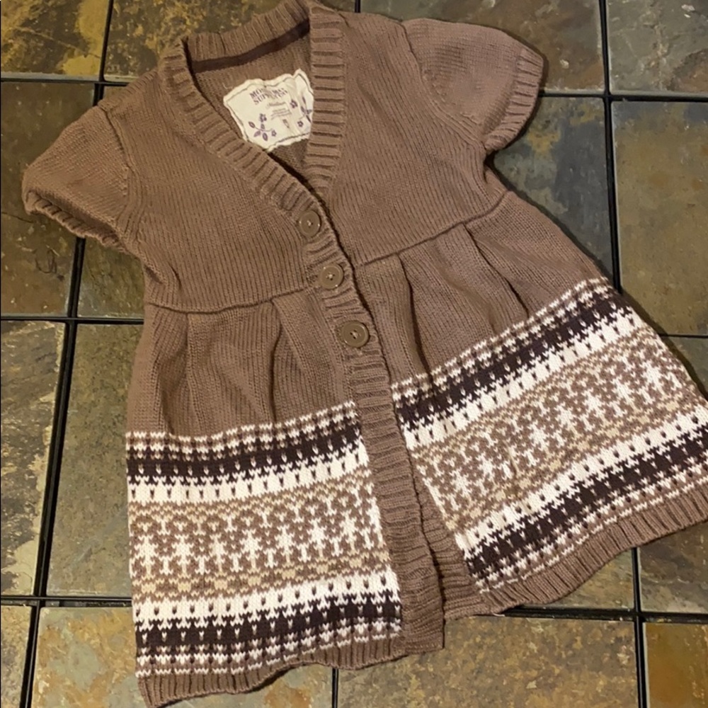 Mossimo Supply Co. Brown Short Sleeve Sweater Med.